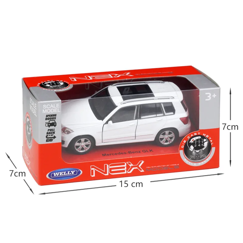 

Модель автомобиля WELLY 1/34-36-39, Mercedes Benz GLK, из сплава