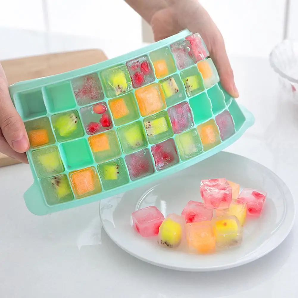 LanLan 36 сеток силиконовая форма для льда DIY Желе ЛОТОК с крышкой плесень инструмент