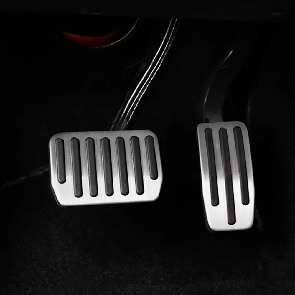 

Aluminum Alloy Anti Slip Foot Pedal Pads Accelerator Brake Pedal Cover Foot Rest Dead Accelerator Pedal For Tesla Model 3 Y 2021