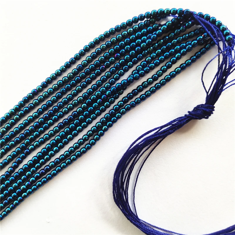 Круглые перфорированные шарики высокого качества 2 мм стеклянные бусины с