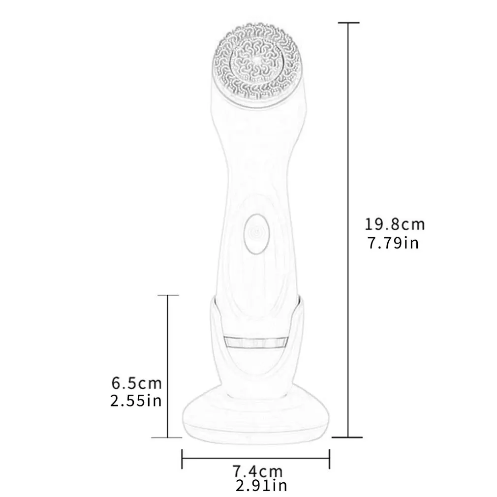 

AE868 Rechargeable Multifunctional Face Washing Instrument Cleaning Brush Face Spining Brush Skin Deep Cleaning