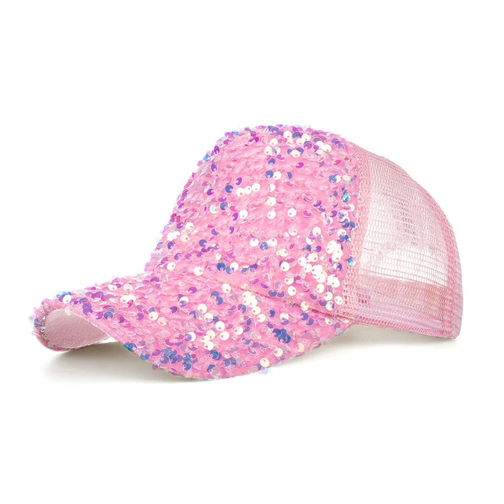 New Shiny Baseball Cap Women Summer Breathable Mesh Trucker Caps Bone Gorras Mujer Sun Hat Streetwear Hip Hop Hats Dropshipping