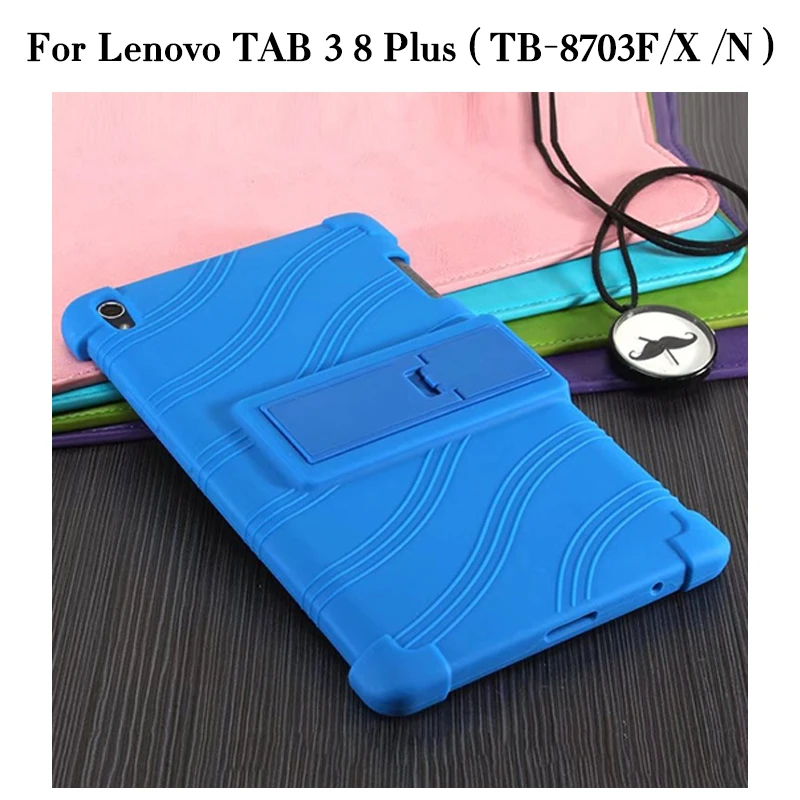 Чехол Slicon для lenovo TAB 3 8 Plus 8703x TB-8703N/F 8," планшетный ПК Защитный чехол для lenovo Tab 4 8 Plus TB-8704X/F/N - Цвет: TAB3 8 Plus-dark b