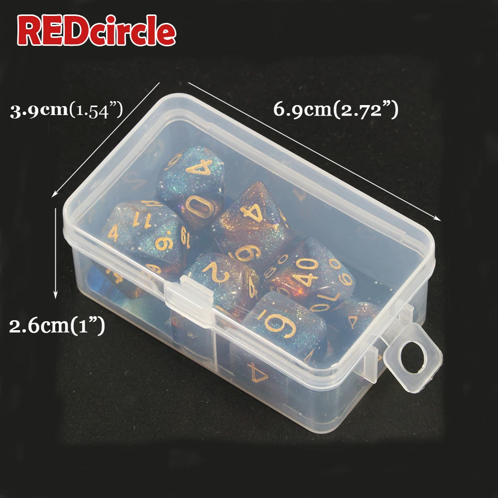 Потрясающий эффект набор игральных костей с коробкой Звездные звезды галактика 7