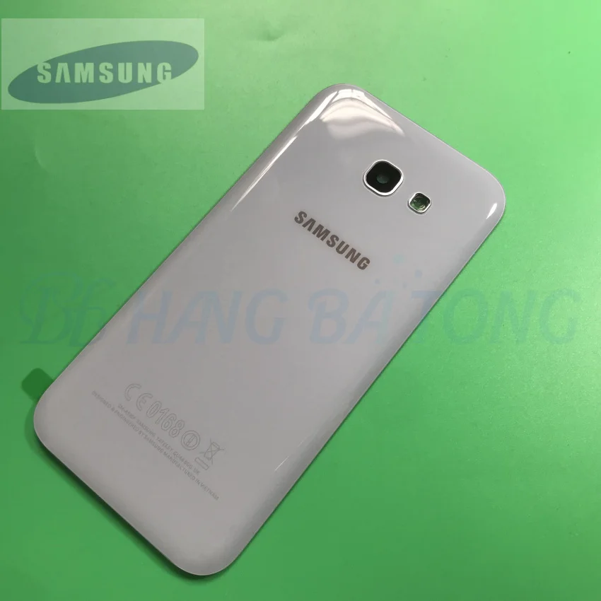 Samsung Galaxy A5 A520F A7 A720F A3 A320F задняя крышка со стеклянным корпусом чехол Замена двери батареи+ рамка для камеры