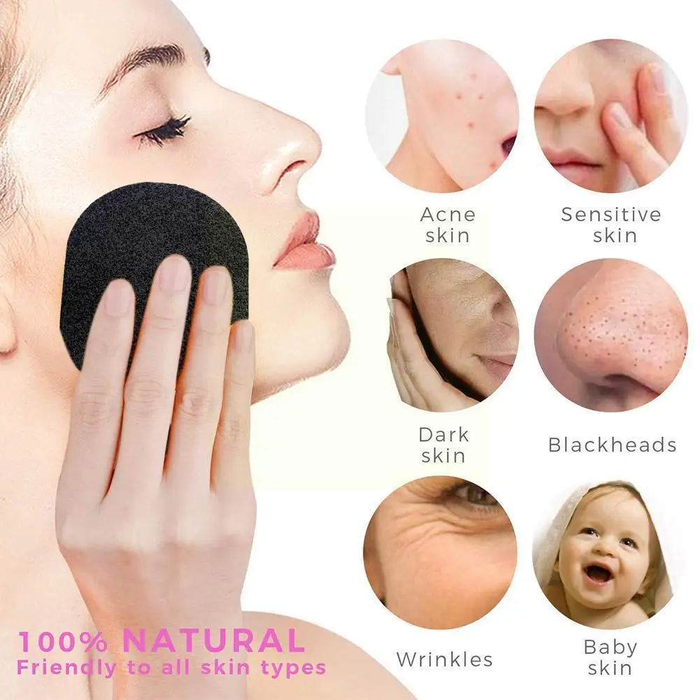 

1pcs Soft Bamboo Charcoal Wash Face Deep Cleaning Sponge Makeup Foundation Care Puff Shipping Pro Free Z0y2