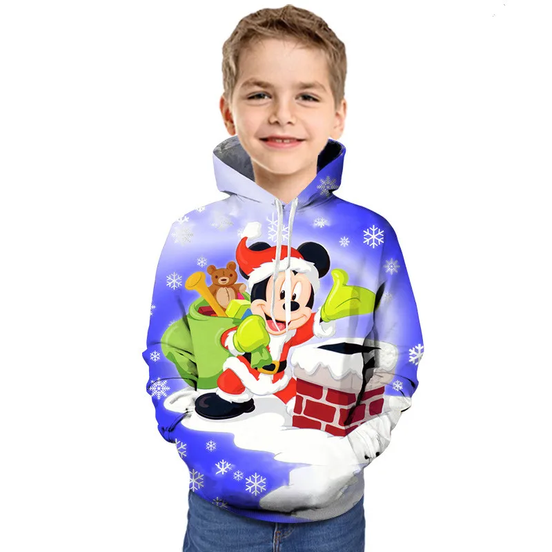 Толстовки с капюшоном для мальчиков и девочек от 2 до 13 лет весенне-осенний свитер