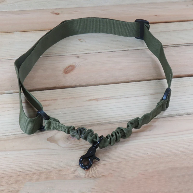

Nylon Gun Sling Adjustable Tactical Single Point Bungee Rifle Belts Gun Airsoft Sling Hunting Army Green Black Gun Strap