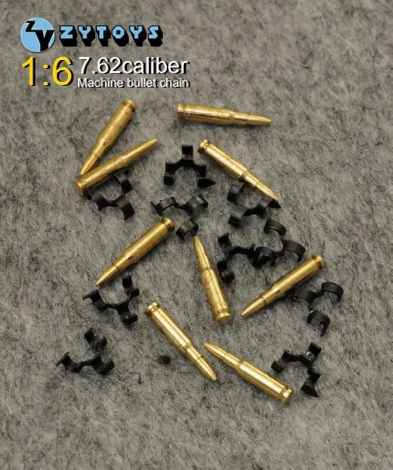 

ZY TOYS 1/6 Scale 50PCS Caliber Gun Bullet Chain Model Weapon Accessories Soldier Figure Accessories