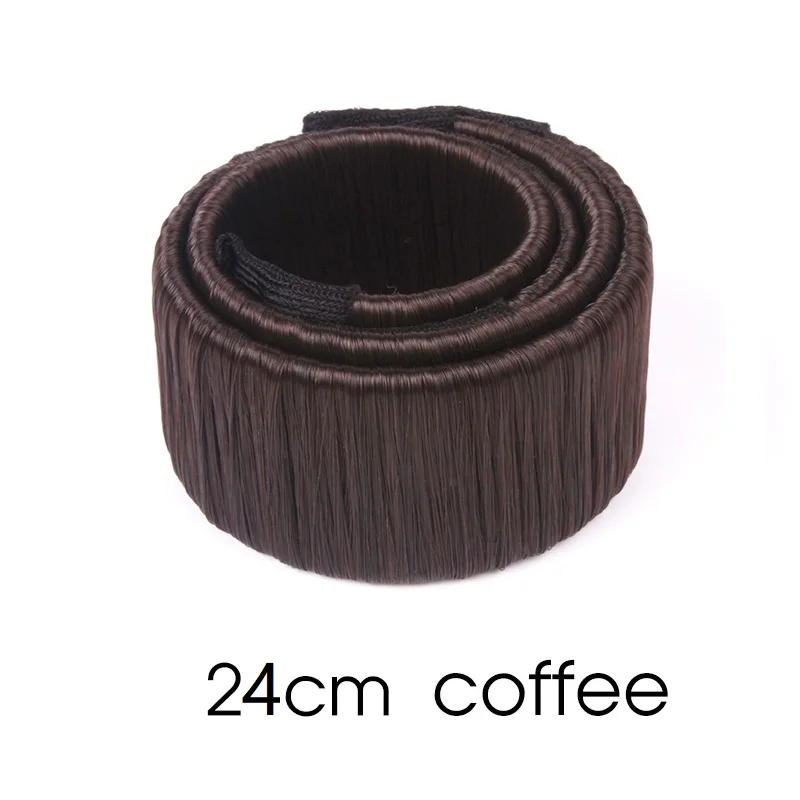 coffee 24cm 1 Набор для женщин и девочек, волшебный стиль, инструменты для укладки волос, булочки, Braiders, щипцы для завивки волос, лента для волос, аксессуары для волос - Цвет: coffee 24cm