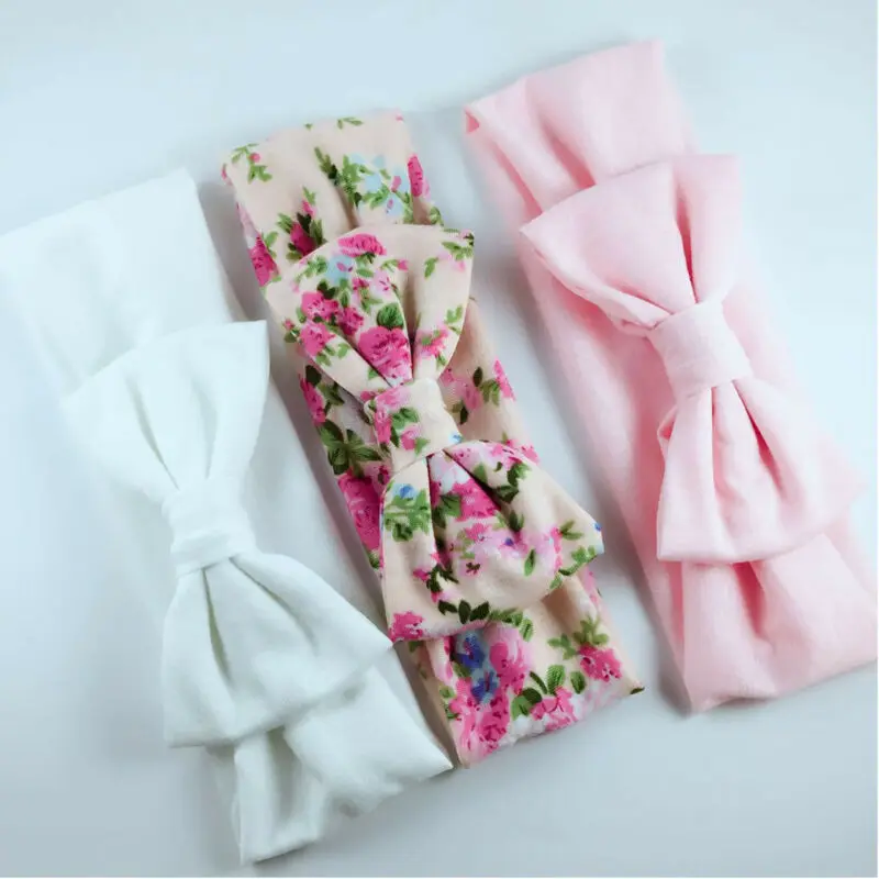 3PCS/Set Bow Newborn Baby Headband Elastic Hair Band Infant Girls Headbands Floral Headwear Kids Girl Accessories Set | Детская одежда