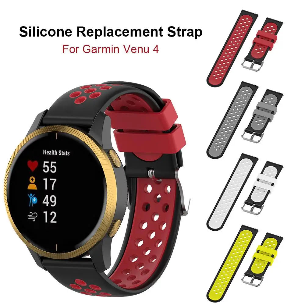 Мягкий силиконовый спортивный ремешок для наручных часов Garmin Benz Fenix Amazfit GTS Galaxy Watch