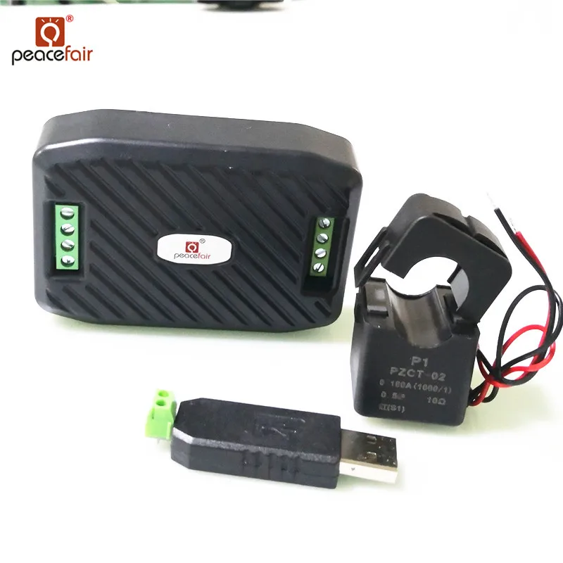 Новый AC однофазный ватт счетчик энергии RS485 220 В 100A напряжение тока Частота