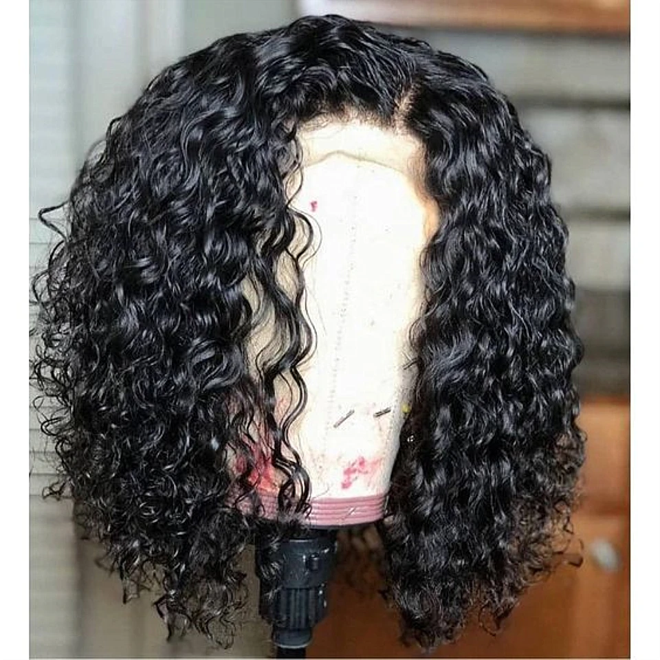 Волнистые человеческие парики для черных женщин 13X4 предварительно сорванные с