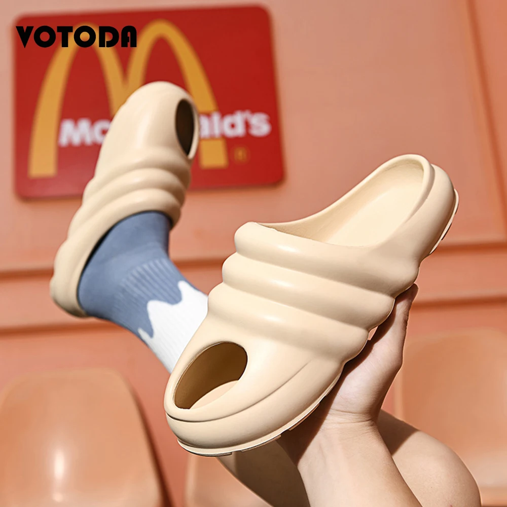 

Summer Men Fashion Sandals Soft Foam Runners Slippers Outdoor Flat Beach Slides Men's Casual Home Shoes Flip Flops Male Sneakers