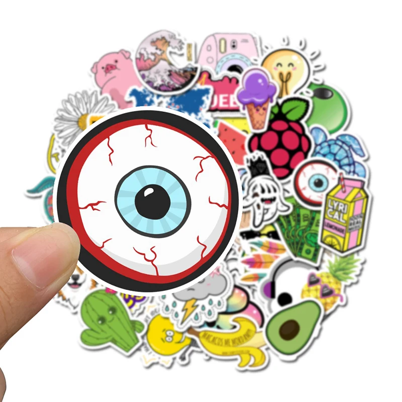 50 шт. водонепроницаемые наклейки для холодильника чемодана чашки ноутбука