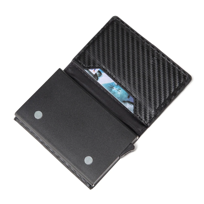 Мужской кошелек держатель для кредитных карт мини алюминиевая открытка коробка