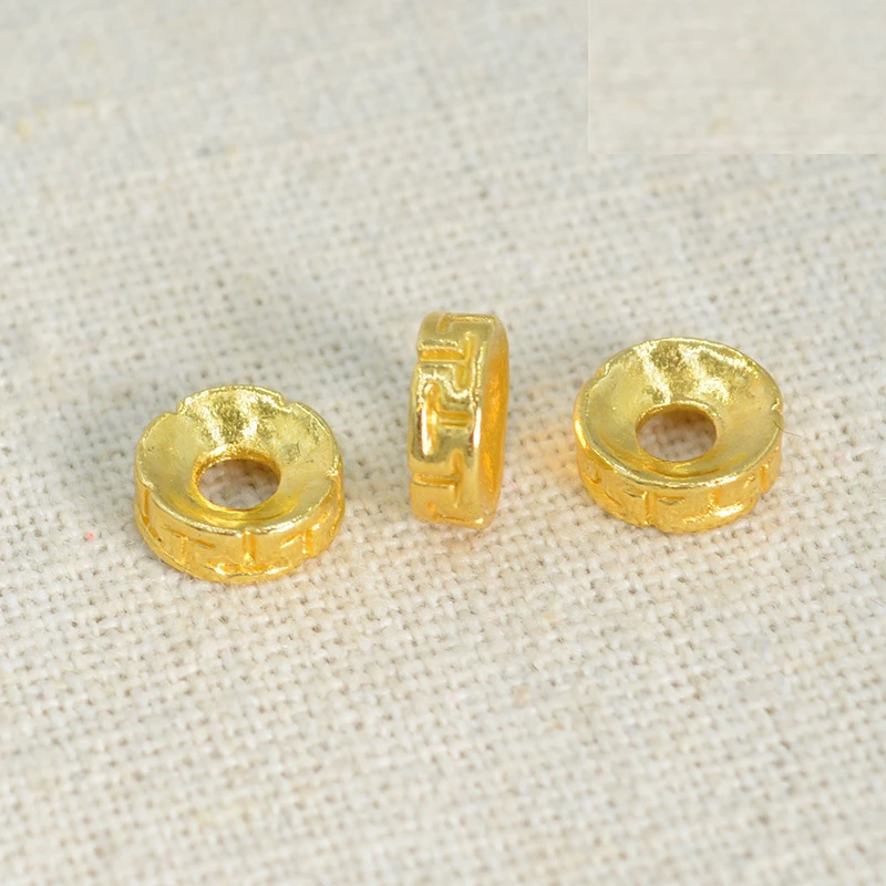 Бусины из металлического сплава с покрытием антикварным серебром плоские бусины