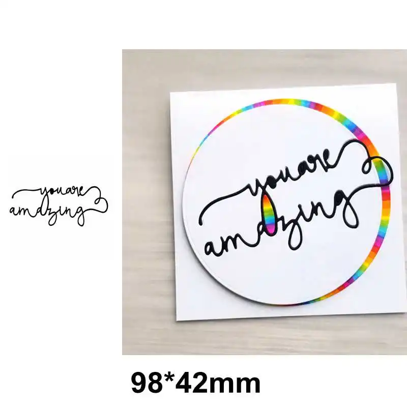 Металлические штампы с надписью для транспортировки еды украшение скрапбукинга