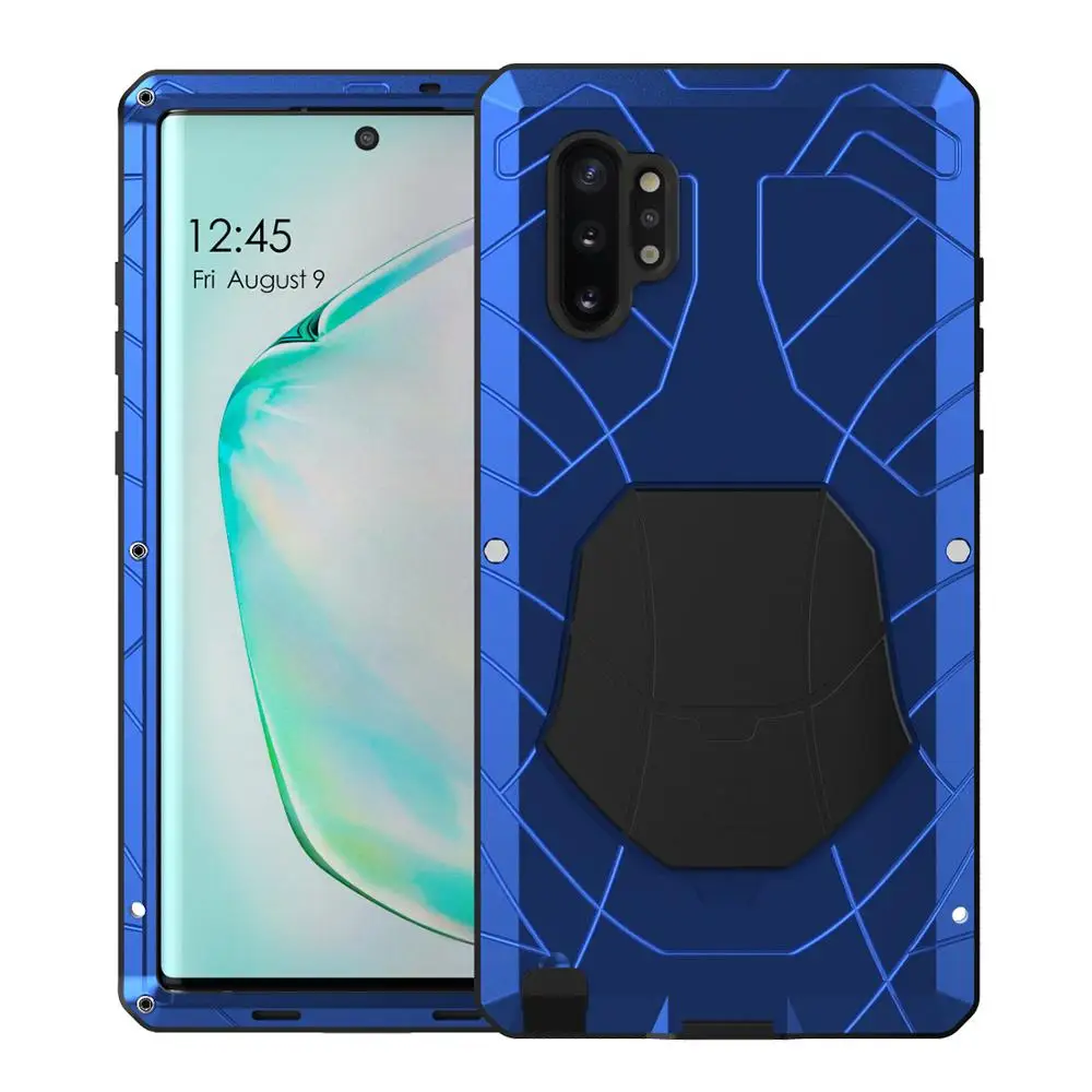 

Outdoor Sports Army Tactical Shockproof Metal Silicone Phone Case Cover For Samsung Galaxy Note 10 Plus Heavy Duty Protection