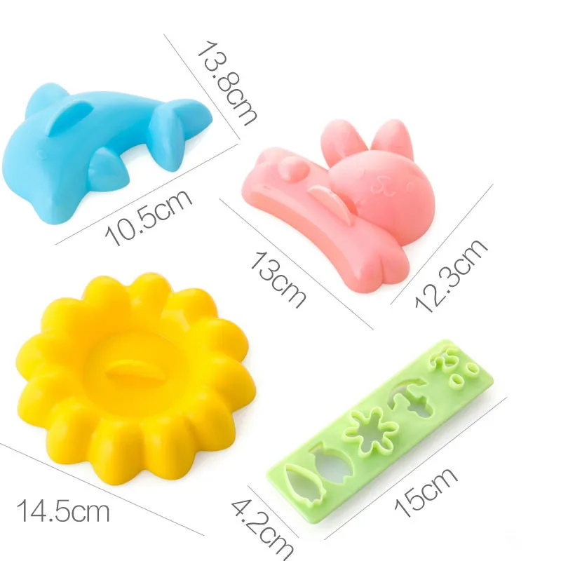 

vanzlife creative cute rabbit dolphins seaweed rice box mold DIY vegetarian mold baby food bento mold gadgets