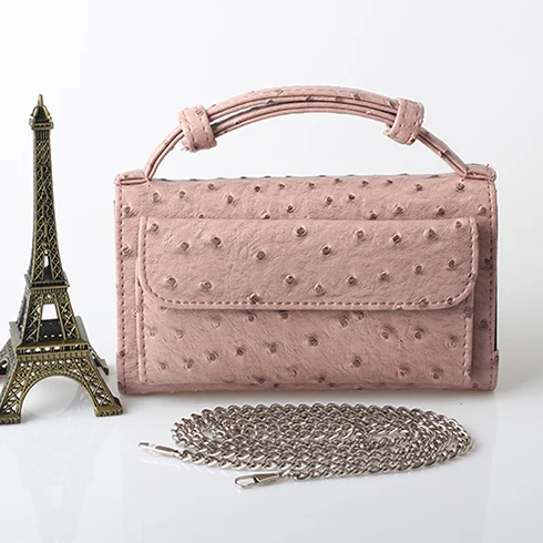 Ostrich Powder Pink XMESSUN Bolsa Feminina, женская сумка из натуральной кожи, женская модная сумка на плечо, роскошные дизайнерские сумки-мессенджеры из кожи питона - Цвет: Ostrich Powder Pink