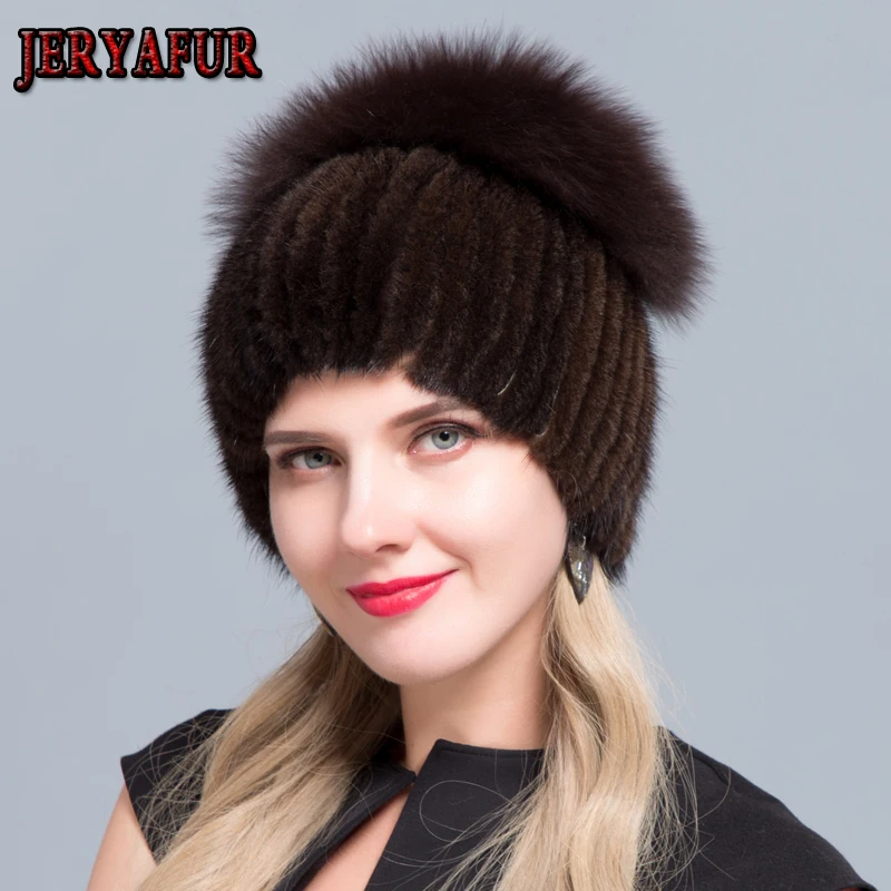 

Новая стильная теплая зимняя шапка из натурального меха норки для 2