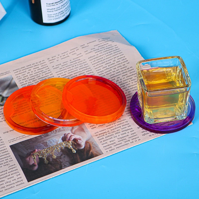 

Silicone Resin Mold Keychain Pendant Mold Diy Homemade Coaster Mold Crafts Casting Clay Mold Jewelry Making Tools