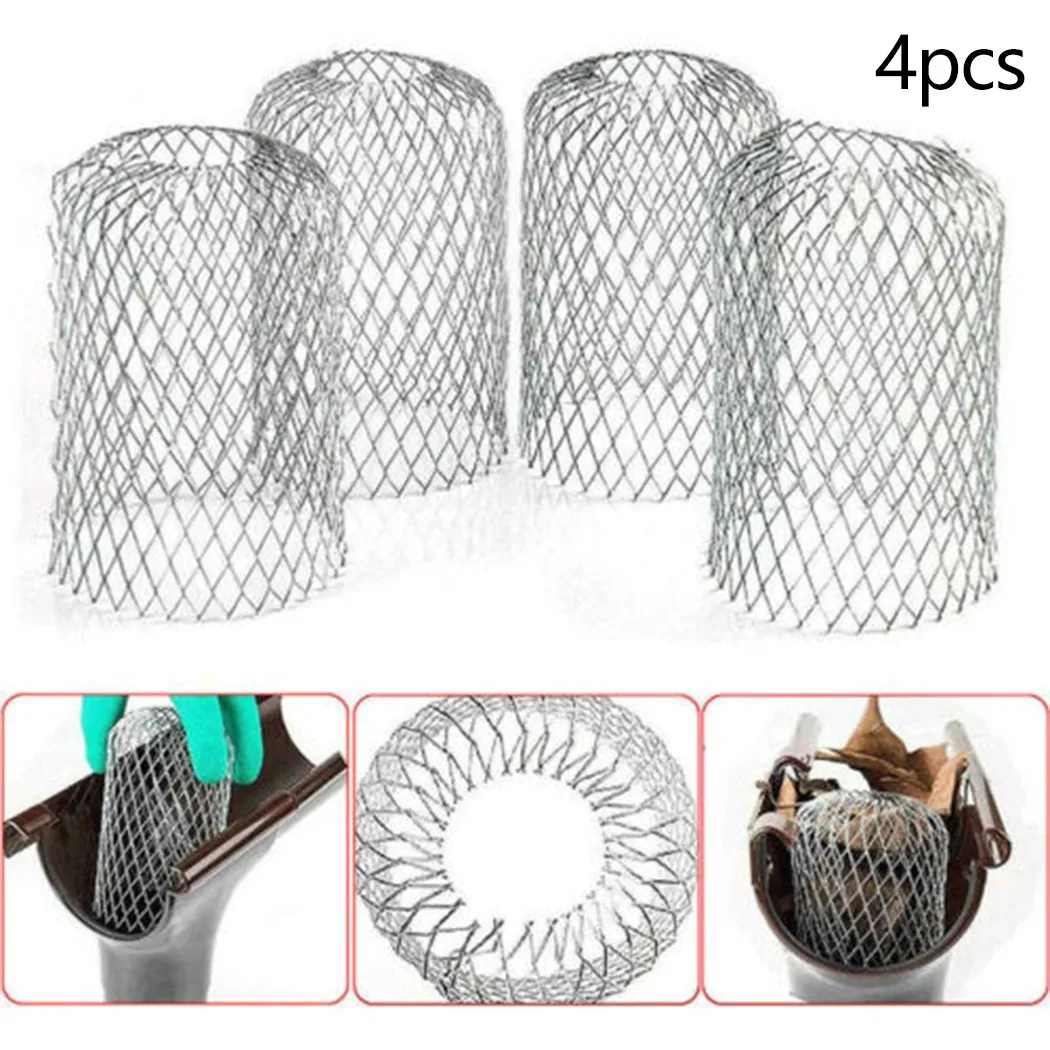 

4pcs Gutter Guard Filters Expand Aluminum Filter Strainer Stops Blockage Leaf Drains Debris Drain Net Cover Gardening Tools