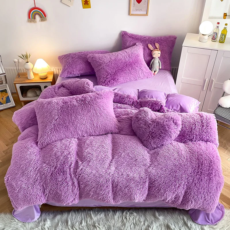 

Комплект постельного белья Fat Fairy HOME TEXTILE, коралловый флис, 3/4 шт