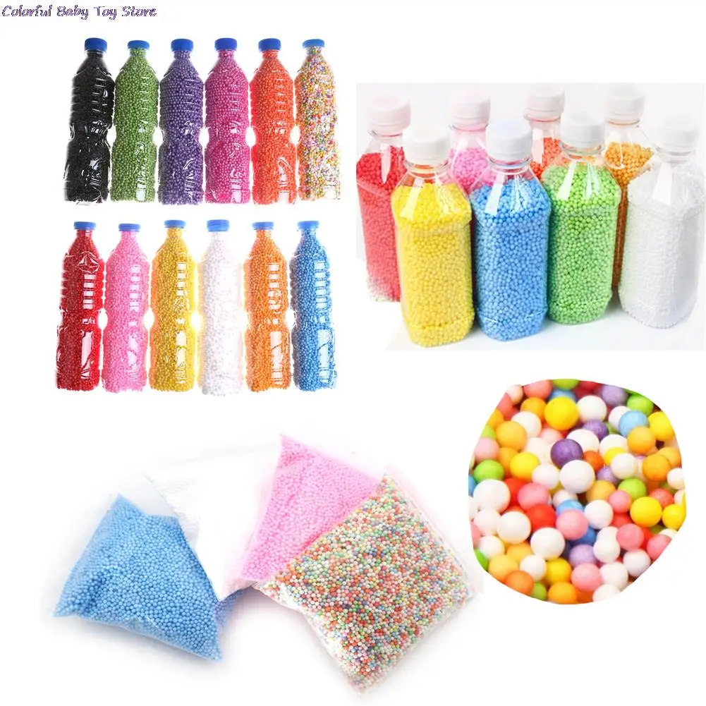 

1 Pack Or 300/500ml/Bottle DIY Snow Mud Particle Accessories Slime Balls Small Tiny Foam Beads For Floam Filler For DIY Supplies