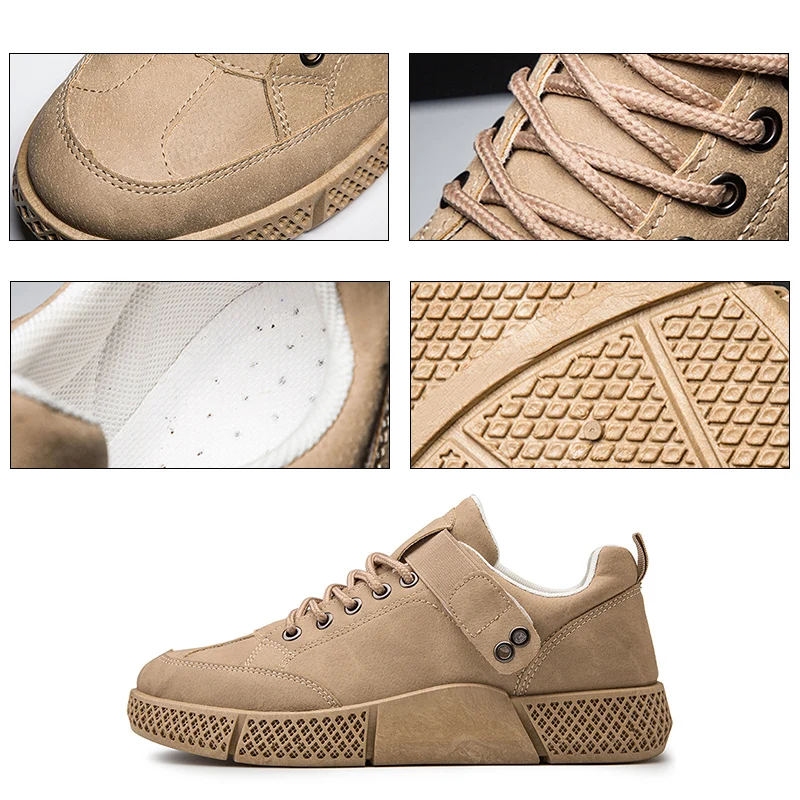 Мужские повседневные кроссовки Loveontop осенние кожаные дышащие на плоской подошве