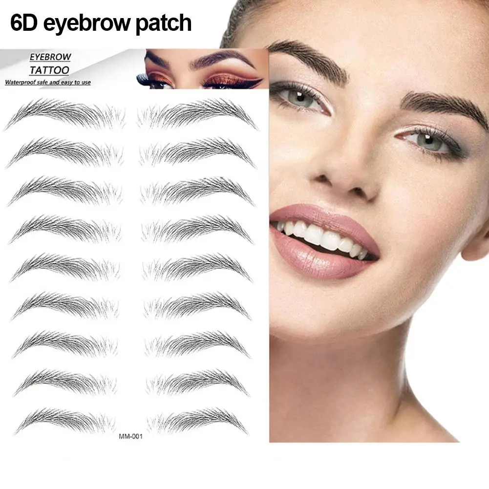 

6D Eyebrows Sticker Water Transfer Hair-like Eye Brow Tattoo Stickers Long Lasting False Eyebrow Enhancers Eye Brow Cosmetics