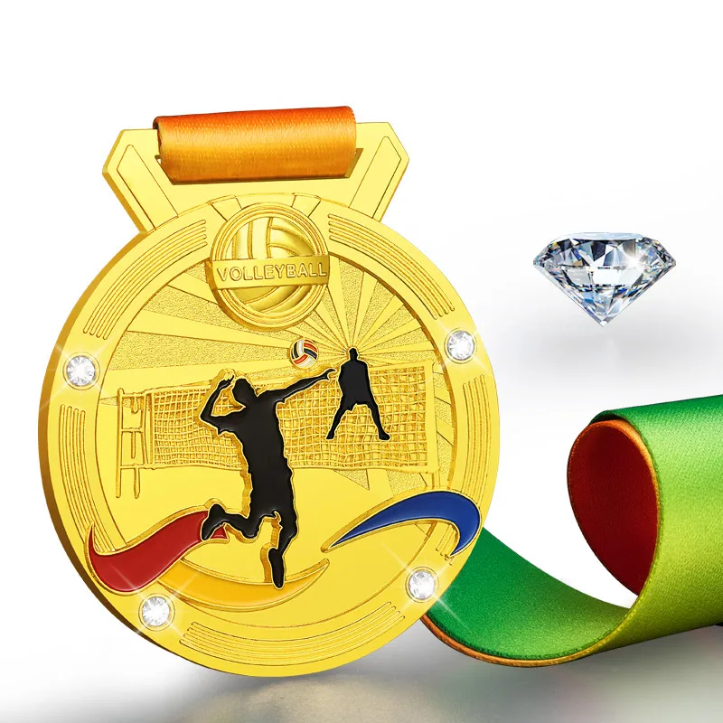 Медаль для волейбола под заказ соревнования школьная Спортивная команда ленты
