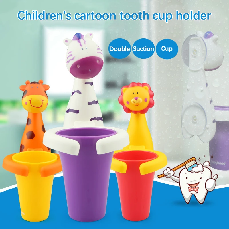Детская настенная полка чашка для полоскания рта милый мультяшный настенный