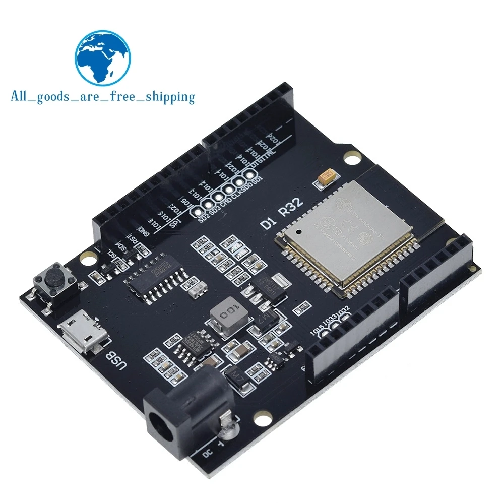 Модуль платы TZT для Wemos D1 ESP32, ESP-32, Wi-Fi, Bluetooth, 4 Мб Flash, UNO D1, R32, CH340, CH340G, макетная плата для Arduino