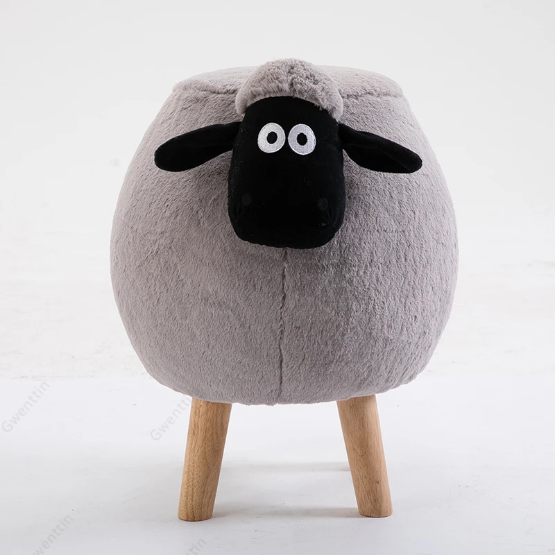 Табуретки из овечьей шерсти маленький стул оттоманка домашняя мебель для