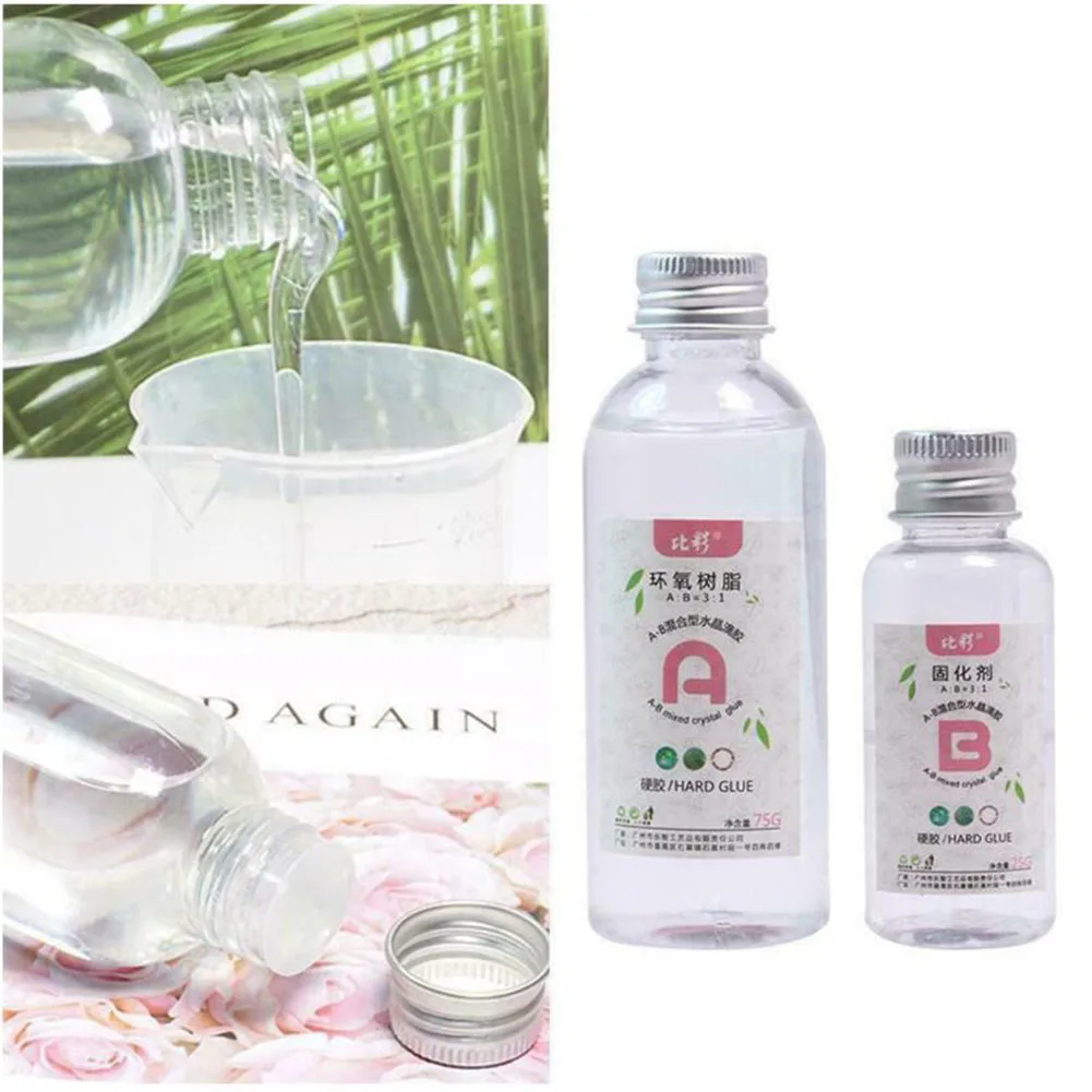 Эпоксидный клей против желтизны, кристаллический, прозрачный, смешанный (3:1), для домашнего декора, сопротивление растворителю, AB на.