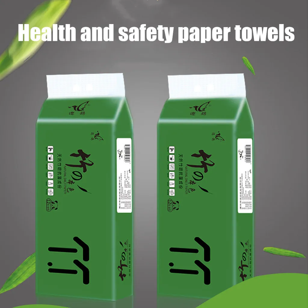 Туалетная бумага мягкая Бытовая 12 рулонов бамбукового волокна рулон бумаги