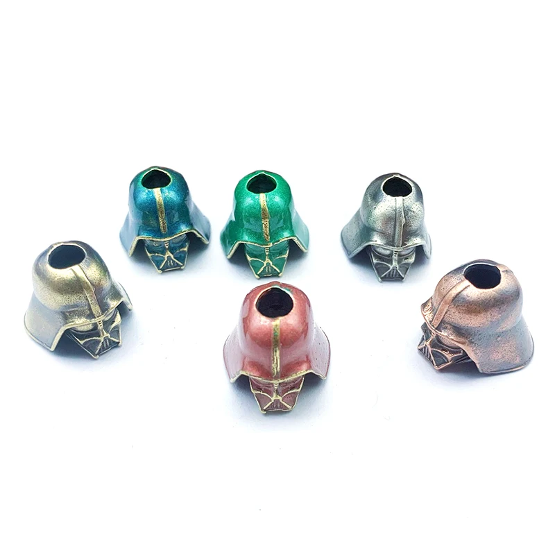 Этнический шлем воина латунный ремешок ручной работы кулон Паракорд нож бусины