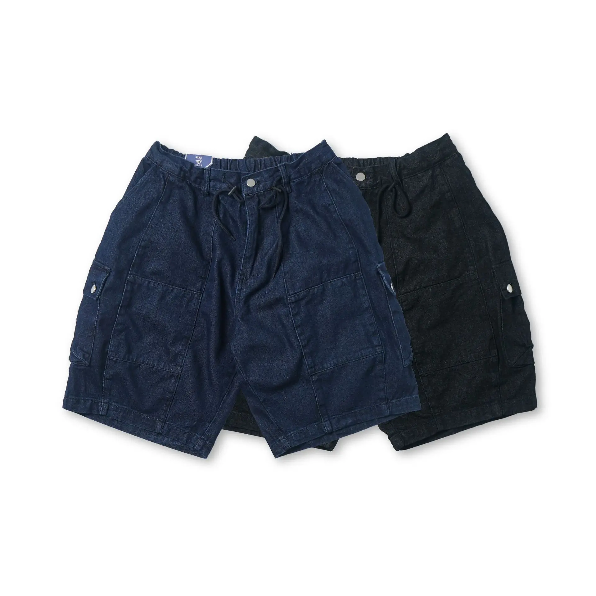 

Men's wear 2021 spring and summer new loose casual neutral lantern multi bag tooling Jeans Shorts 348