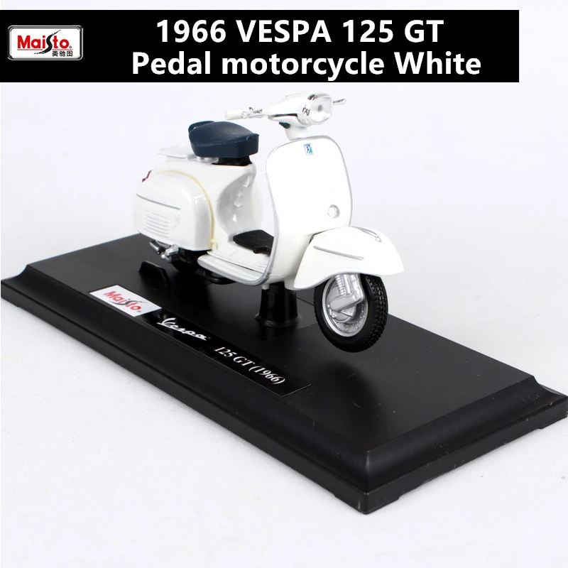 1966 Maisto 1:18 12 стилей Piaggio скутер сплав модель Vespa Мотоцикл Vespa модель Римский праздник коллекционные подарки - Цвет: 1966