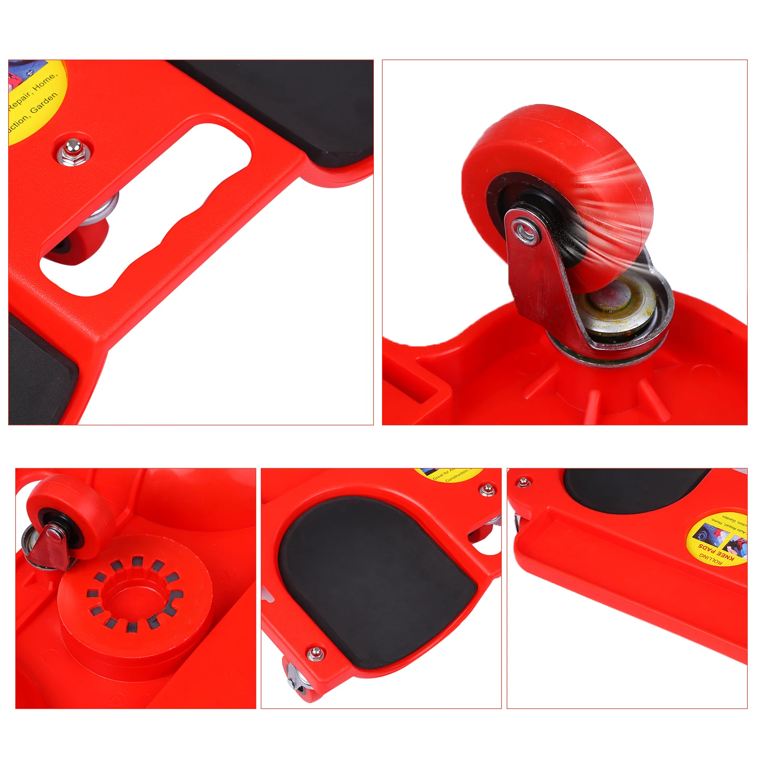 

Rolling Knee Pad Flooring Knee Silicone Pads with 5 Wheels Rolling Knee Rolling Knee Pads with Tool Tray and Holder
