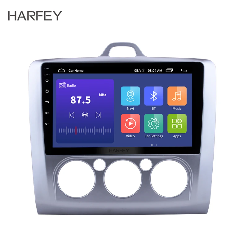 Harfey Автомобильный GPS 9 &quotHD Android 0 Navi авто радио для Ford Focus 2 2004 2011 мультимедийный