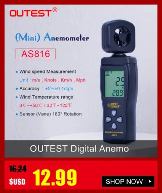 GS320 Бесконтактный цифровой лазерный инфракрасный термометр-50~ 360C(-58~ 680F) Температурный пирометр ИК лазерный точечный пистолет