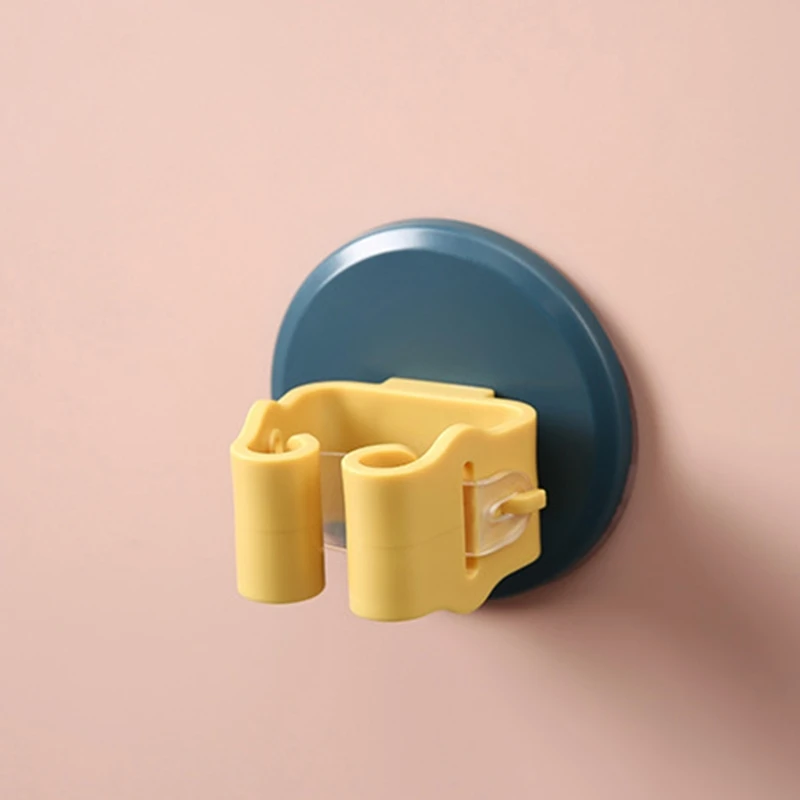 

Wall Mounted Mop Organizer Holder Brush Broom Hanger Storage Rack Self-adhesive Suction Hanging Pipe Hooks for Home