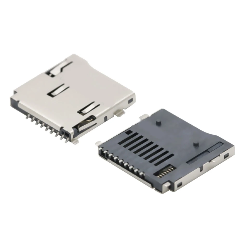 

10PCS 9pin Micro SD Card Slot Connectors TF Card Deck Fit For Phone Tablet Vehicle Navigation 100% Brand New And High Quality