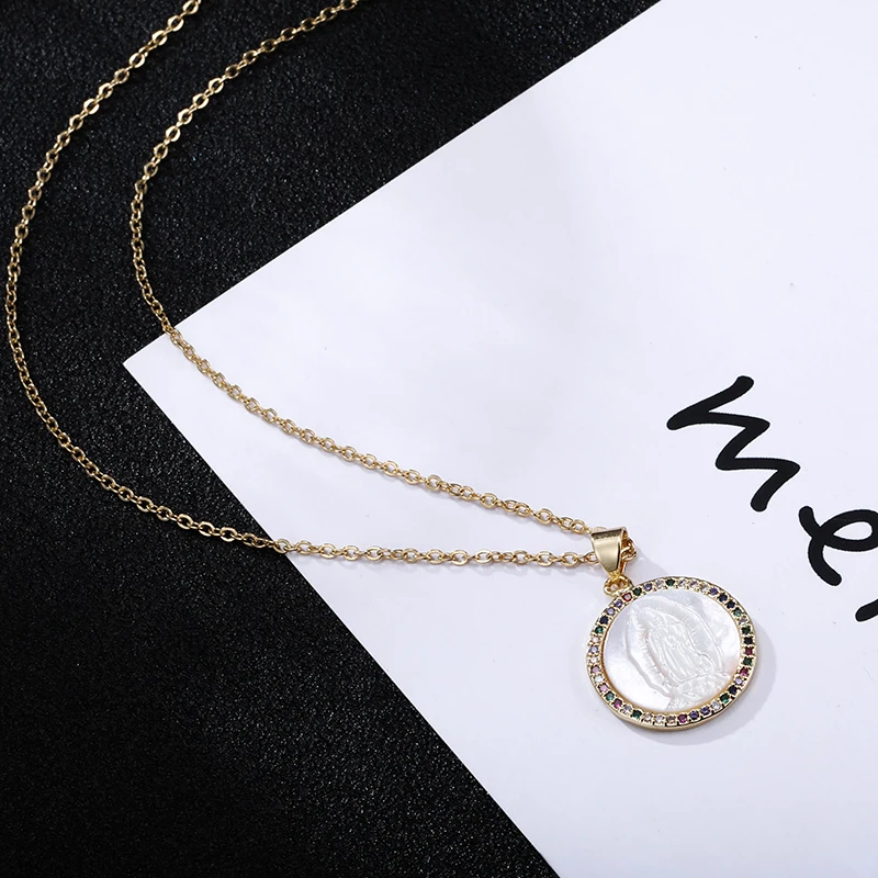 Женское ожерелье с подвеской Дева Мария из нержавеющей стали|Ожерелья подвеской|