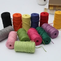 100m colorful natural burlap hessian jute twine cord hemp rope string gift packing strings christmas event party supplies