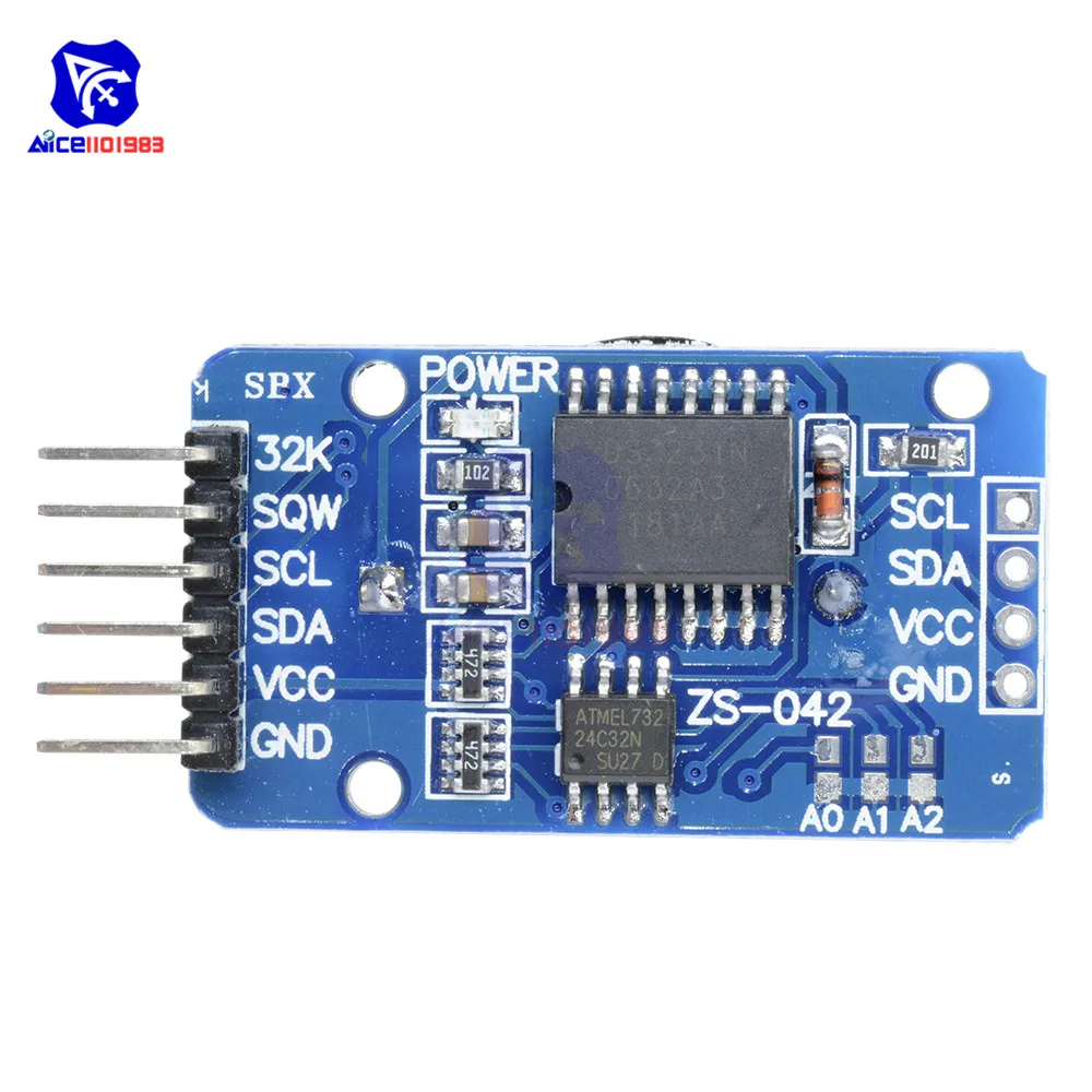 Diymore DS3231 AT24C32 IIC Высокоточный RTC модуль памяти в режиме реального времени для Arduino без батареи